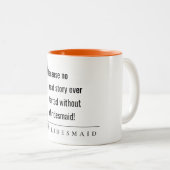 Tasse 2 Couleurs Moderne Minimal simple Bold Classy Bridesmaid Cade (Devant droit)