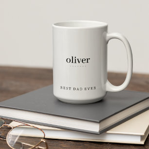 Tasse 2 Couleurs Moderne minimaliste meilleur papa jamais personnal
