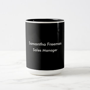Tasse 2 Couleurs Moderne Nettoyant Noir & Blanc Minimaliste