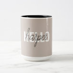 Tasse 2 Couleurs Moderne Simple Brown Bonjour Et Vous Nom<br><div class="desc">Moderne Simple Brown Bonjour Et Vous Nom</div>