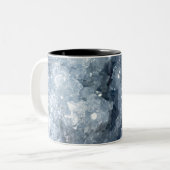 Tasse 2 Couleurs Moderne tendance Blue Celestite Crystal Agate Geod (Devant gauche)