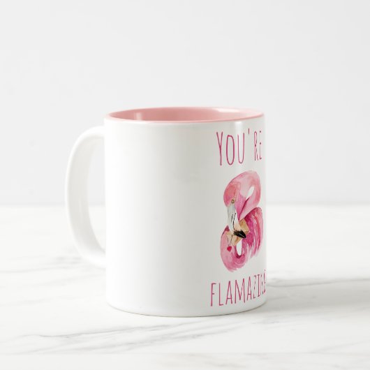Tasse 2 Couleurs Moderne Vous Flamazirez Beauté Flamant rose rose (Devant gauche)