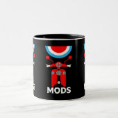 Tasse 2 Couleurs Mods - Mods Et Rockers - Musique Britannique (Centre)