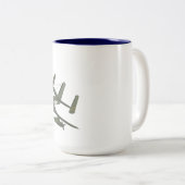 Tasse 2 Couleurs Mohawk de vétéran du Vietnam (Devant droit)