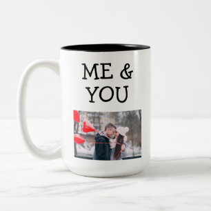 Tasse 2 Couleurs Moi et toi mignonnes photo Couple