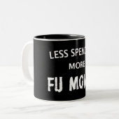 Tasse 2 Couleurs Moins De Dépenses Plus D'Argent FU (Devant gauche)