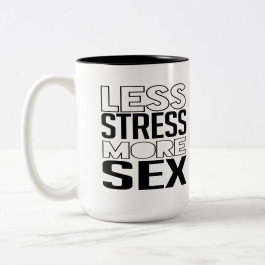 Tasse 2 Couleurs Moins de stress (Gauche)