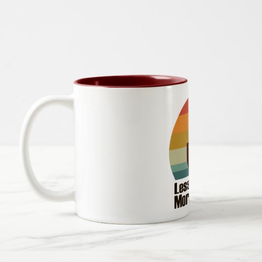 Tasse 2 Couleurs moins de stress plus de café (Gauche)
