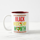 Tasse 2 Couleurs Mois noir, 19 juin, Mois de l'histoire noire (Gauche)