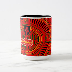 Tasse 2 Couleurs Mola Design par les Indiens San Blas