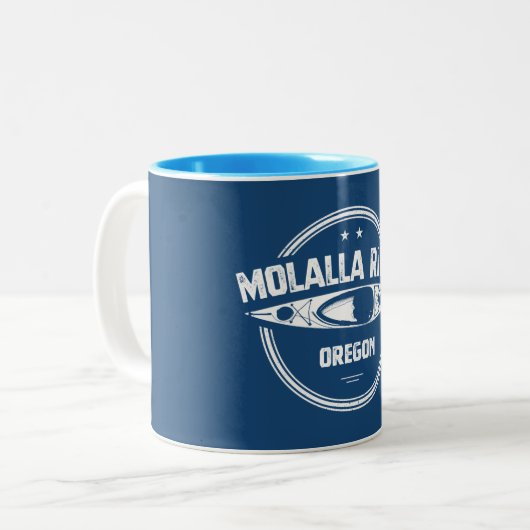 Tasse 2 Couleurs Molalla River Oregon Kayaking (Devant gauche)