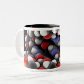 Tasse 2 Couleurs Molécule d'ADN. Modèle moléculaire de l'ADN (Devant gauche)