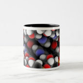 Tasse 2 Couleurs Molécule d'ADN. Modèle moléculaire de l'ADN (Centre)