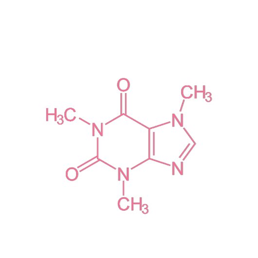 Tasse 2 Couleurs Molécule de caféine rose