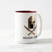 TASSE 2 COULEURS MOLON LABE (Devant droit)
