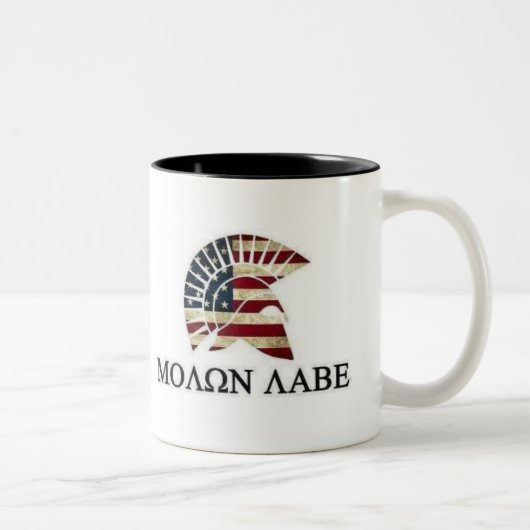 TASSE 2 COULEURS MOLON LABE (Droit)