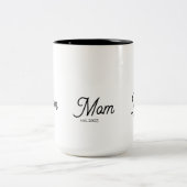 Tasse 2 Couleurs Mom Established Black Script (Centre)