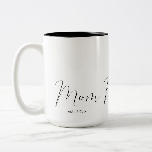 Tasse 2 Couleurs Mom Established New Mom Gift (Gauche)