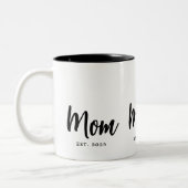 Tasse 2 Couleurs Mom Established Year New Mother Gift (Gauche)