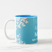 Tasse 2 Couleurs MOM Mon Superhero Bleu (Gauche)