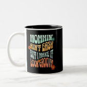 Tasse 2 Couleurs Moment Aint Facile maman Super Retro (Gauche)