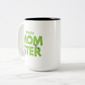 Tasse 2 Couleurs Momster Botieux Maman Funny Puns Halloween (Devant gauche)