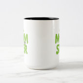 Tasse 2 Couleurs Momster Botieux Maman Funny Puns Halloween (Centre)
