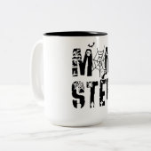 Tasse 2 Couleurs Momster Funny Halloween Spider Bat Graphisme (Devant gauche)