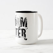 Tasse 2 Couleurs Momster Funny Halloween Spider Bat Graphisme (Devant droit)