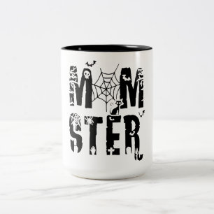 Tasse 2 Couleurs Momster Funny Halloween Spider Bat Graphisme