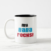 Tasse 2 Couleurs Mon baba bascule le T-shirts et les cadeaux (Gauche)