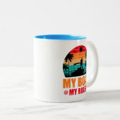 Tasse 2 Couleurs Mon Bateau Mes règles Amateurs de pêche Coucher de (Devant droit)