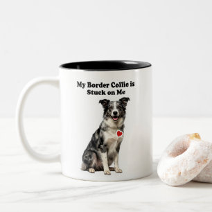 Tasse 2 Couleurs Mon Border Collie Merle Bleu est amoureux de moi
