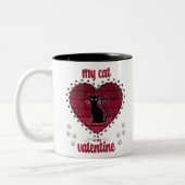 Tasse 2 Couleurs Mon Chat Est Ma Saint Valentin | Joli cadeau valen (Gauche)