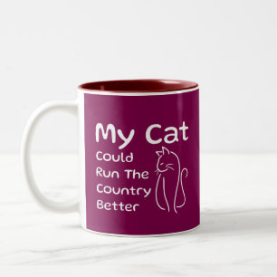 Tasse 2 Couleurs Mon Chat Pourrait Mieux Gérer Le Pays