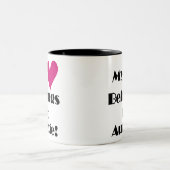 Tasse 2 Couleurs Mon coeur appartient à la tante (Centre)