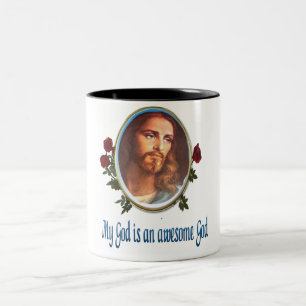 Tasse 2 Couleurs Mon Dieu est un dieu incroyable cadeaux