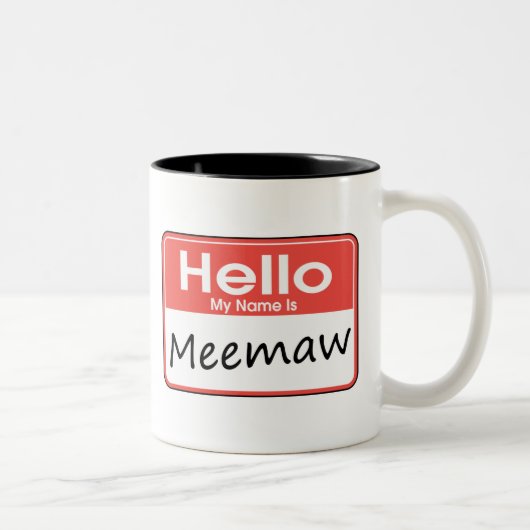 Tasse 2 Couleurs Mon nom est Meemaw (Droit)
