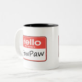 Tasse 2 Couleurs Mon nom est papaye (Devant gauche)