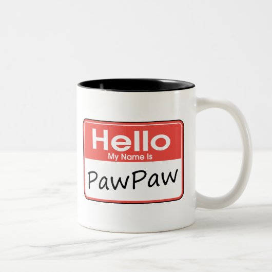 Tasse 2 Couleurs Mon nom est papaye (Droit)