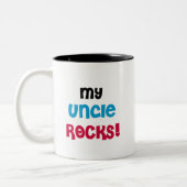 Tasse 2 Couleurs Mon oncle Rocks T-shirts et cadeaux (Gauche)
