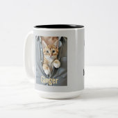 Tasse 2 Couleurs Mon papa chat parfait, (Devant gauche)