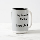 Tasse 2 Couleurs Mon papa chat parfait, (Devant droit)