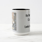 Tasse 2 Couleurs Mon papa chat parfait, (Centre)