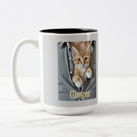 Tasse 2 Couleurs Mon papa chat parfait, (Gauche)