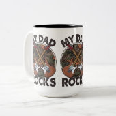 Tasse 2 Couleurs Mon père Rocks (Devant gauche)