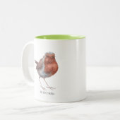 Tasse 2 Couleurs "Mon petit Robin" deux a modifié la tonalité la (Devant gauche)