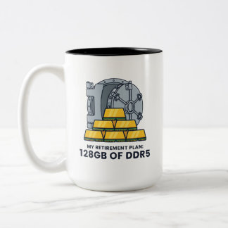 Tasse 2 Couleurs Mon Plan de Retraite 128Go de DDR5 Humour de RAM D