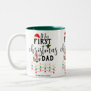 Tasse 2 Couleurs Mon premier bébé de Noël Personnaliser le nom