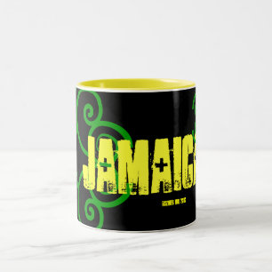 Tasse 2 Couleurs "Mon voyage en JAMAICA 2010" Drapeau celtique jama